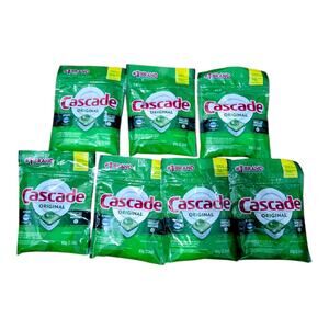 7x Cascade Original Dishwasher Detergent ActionPacs 4ct Trial Size Bags 28 Total